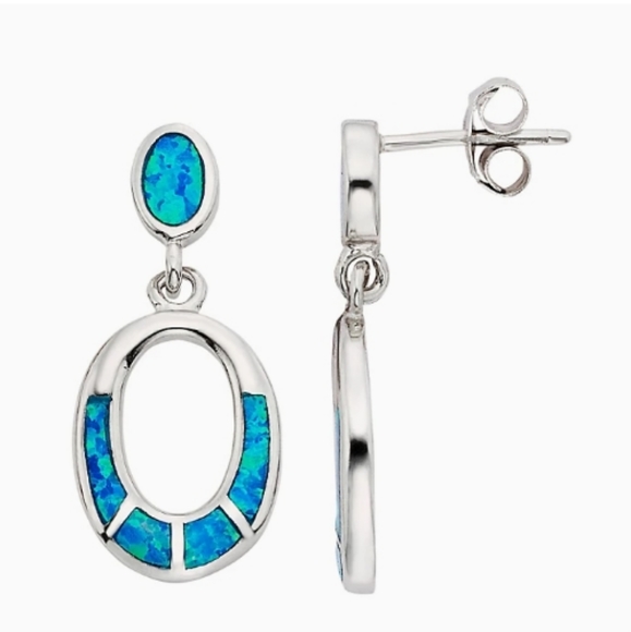 Opal Paw Necklace + Earrings Silver Set - Picture 8 of 12